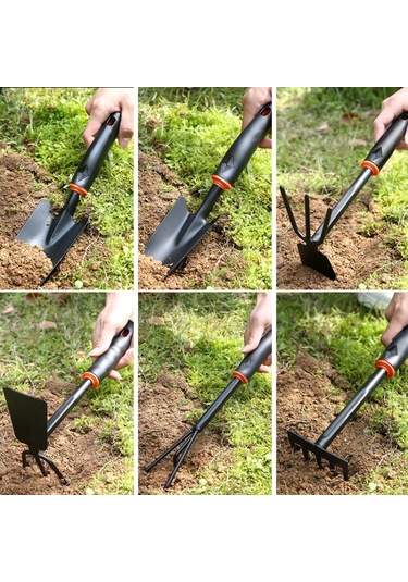 Bahçe Aracı Siyah Kauçuk Saplı Yuvarlak Şekilli Ot Çektirme