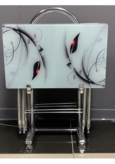 Camlı Çanta Sehpa, Sehpa, Zigon, 4lü Zigon, Çanta Sehpa-nilüfer