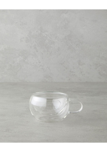 English Home Mistral Borosilikat Cam Double Wall Kupa 100 Ml Şeffaf Şeffaf