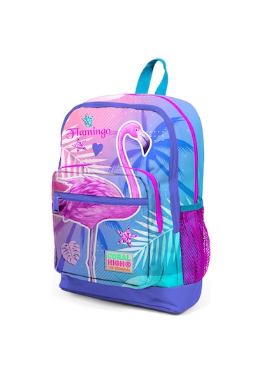 Coral High Kids Lavanta Pembe Flamingo Desenli Dört Bölmeli Okul Çantası 23705