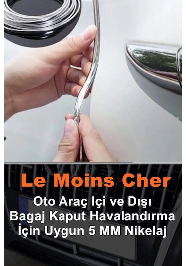 Araç Bagaj Kaput Havalandırma Için 5 Mm Nikelaj U Tipi Geçmeli