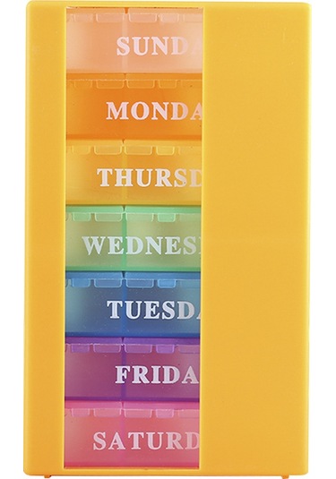 Leezsing Haftalık Hap Düzenleyici Taşınabilir Saklama Kutusu Seyahat 7 Günlük İlaç Kutusu 21 Yuva Günde 3 Kez