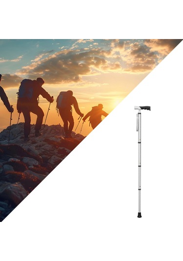 Suntek Trekking Direği Teleskopik 3 Eklemli Yürüyüş Gümüş Gümüş