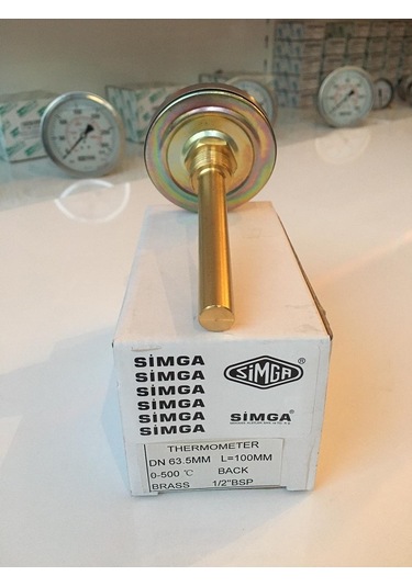 Simga 63 Taş Fırın Çay Kazan Termometre 500 C Derece 10 Cm Dalma Boylu