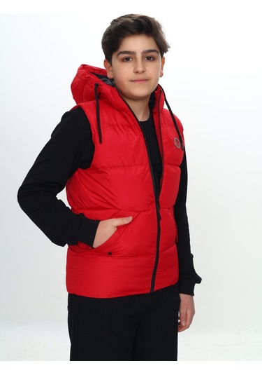 Toontoy Erkek Çocuk Göğsü Armalı Şişme Yelek Kırmızı