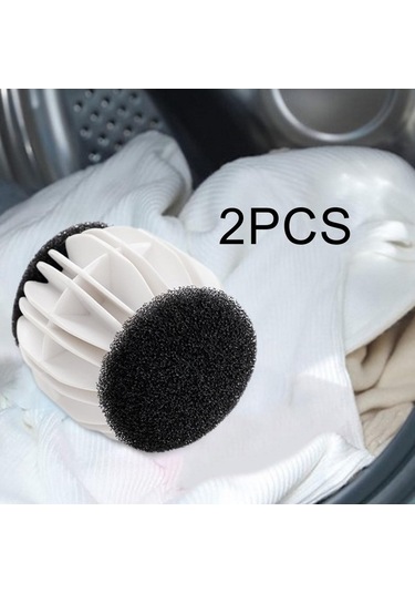 Pazly Topları Temizleme Suntek Siyah Karıştırma Çamaşır Beyaz Adet 2 Ms Beyaz - Siyah