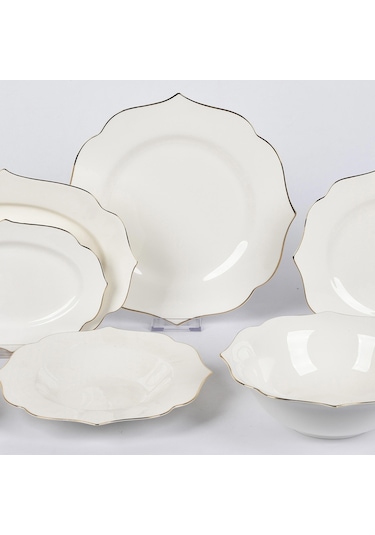 Vitale Köşeli Beyaz Servis Takımı Mtfk.0120