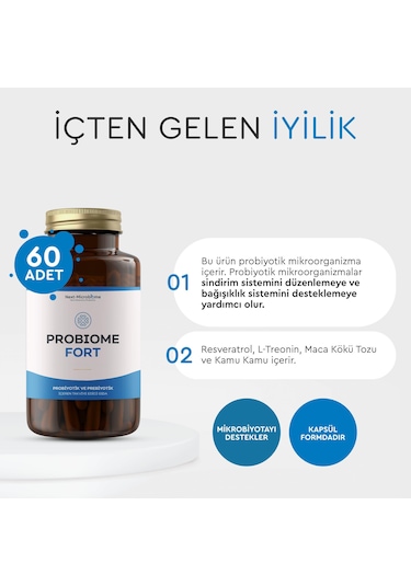 Probiome-fort Takviye Edici Gıda 60 Kapsül