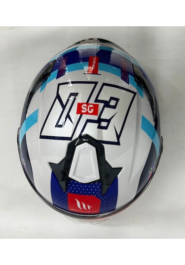 Mt Targo S Sergio Garcia D7 Şeffaf Vizörlü V-14B Motosiklet Kaskı