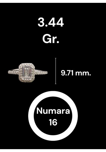 925 Ayar Gümüş Baget Taşlı Kadın Yüzük - Şık Ve Zarif Tasarım" Gümüş