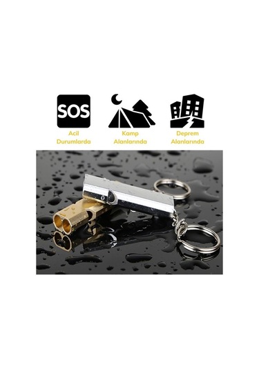 Sos Acil İmdat Düdüğü Alüminyum Islık Anahtarlık Kamp Yürüyüş Aksesuar Araçları