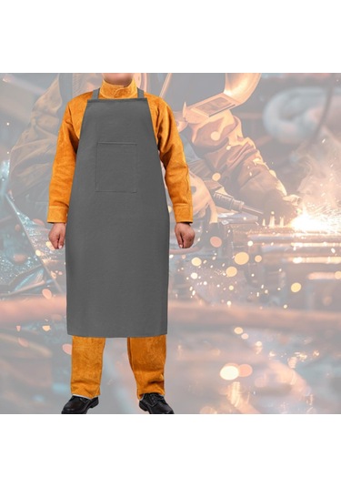 Suntek Kaynak İş Önlüğü Hafif Koruma Ev Deri İşçiliği Gri
