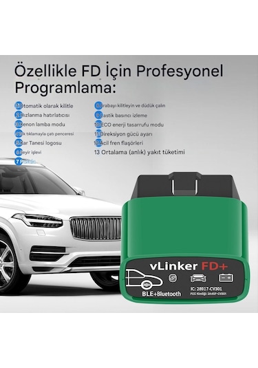 Vlinker Fd+ Obd2 Araç Teşhis Cihazı Bluetooth