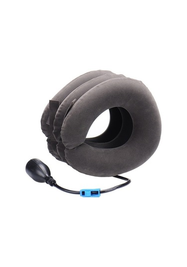 Didadodo Boyun Masajı Şişme Yaka, Baş Ağrısını Azaltır, Servikal Omurga Hafifliğini Sağlar Antrasit