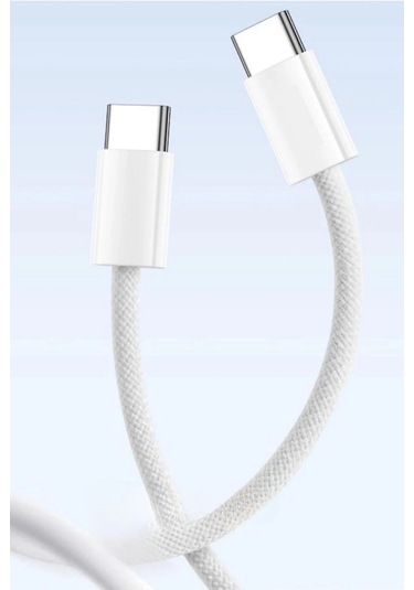 Buffer  15/15 Pro Type-c To Type-c Hasır Örgü Hızlı Şarj Kablosu 1m