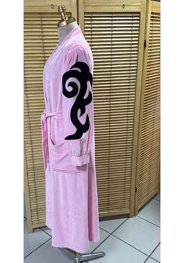 Kadife Sabahlık Pembe Pembe