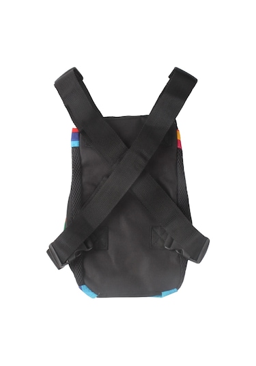 Seyahat Taşınabilir Pet Göğüs Sırt Çantası Pet Taşıma Çantası, Boyut: L Gökkuşağı Çizgili