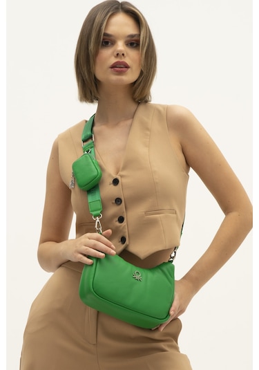 Benetton Bnt 1271 Çapraz Çanta Std / Yeşil Yeşil