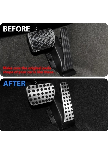 Xuweiwei Manuel Dişli Mercedes C/e/glk/cls/gle İçin Paslanmaz Çelik Kaymaz Pedal Seti