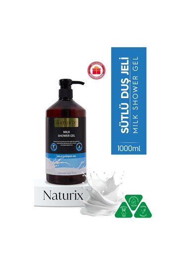 Sütlü Duş Jeli Nemlendirici Ve Cildi Yumuşatan Günlük Temizlik Jeli - 1000 Ml Süt