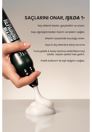Süt Proteinli Yoğun Besleme Ve Onarıcı Saç Bakım Köpüğü