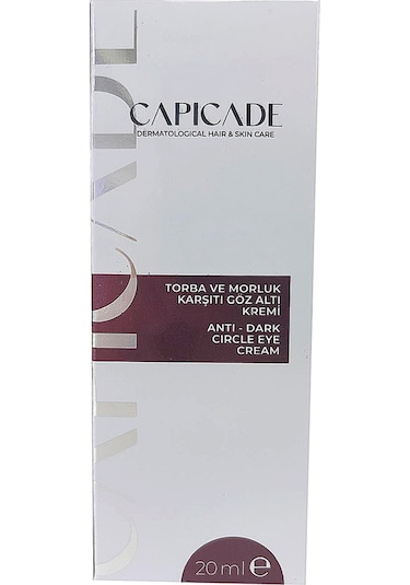 Capicade Torba Ve Morluk Karşıtı Göz Altı Kremi 20 ML