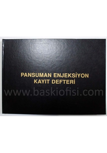 Pansuman Enjeksiyon Kayıt Defteri 400 Sayfa