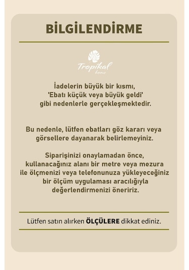 Tropikal Home Relax Konforlu Şık Dekoratif Kaymaz Tabanlı , Yıkanabilir Ve Leke Tutmaz Dört Mevsim Yolluk Kahve