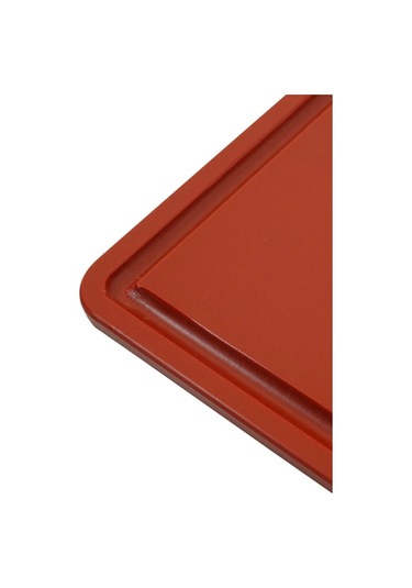 2'li Türkay 32.5x26.5x1 Cm Saplı-oluklu Polietilen Kesme Tahtası Kesim Levhası Kırmızı 1237