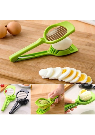 Yeşil 1 Adet Mutfak Aletleri Kesim Yumurta Dilimleme Kesici Kalıp Çiçek Kenarları Alet Yeşil