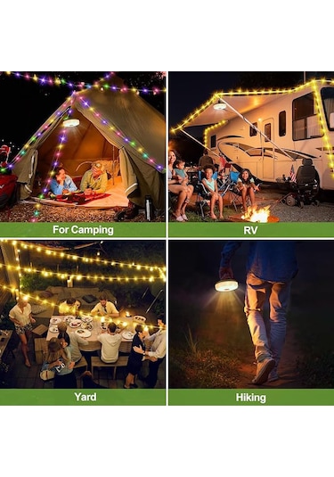 4'ü 1 Arada Kamp Lambası Led Işık, Fener, Gece Lambası Ve Işık Sarı