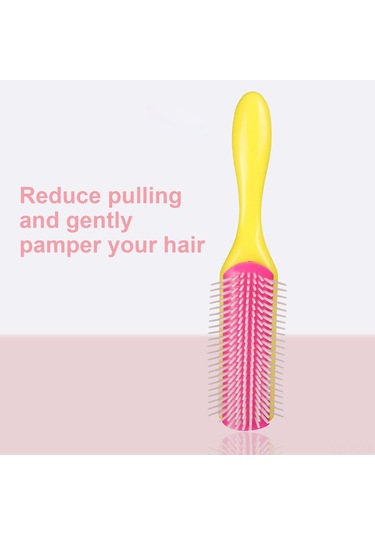 Lemestar Renkli Saç Bakımı Tırnaklı Fırça - Saç Düzleştirme, Kurutma Ve Masaj İşlevi - Salon Ve Ev Kullanıma Uygun - Siyah