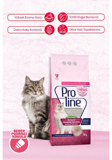 Proline Kedi Kumu Bentonit 5lt Bayb Powder