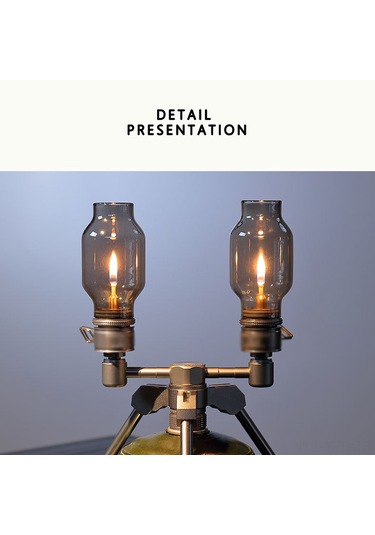 Yuntech01 Campıngmoon Keman C Serisi Krem Renkli Isı Dayanıklı Cam Fener Kapağı - Outdoor Kamp, Ev Ve Mağaza Işıklandırma Haki