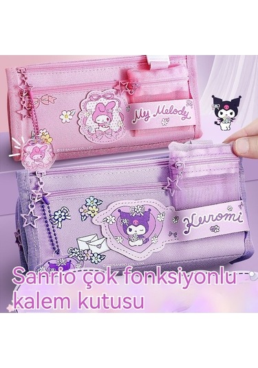 Aoyingnettech Ortaokul Kuromi Kapasiteli Kalem Kutusu Büyük Boy Px Mor