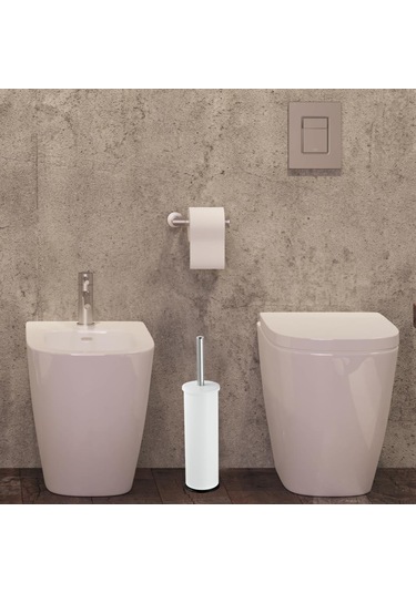 Foreca Beyaz Wc Fırçalık