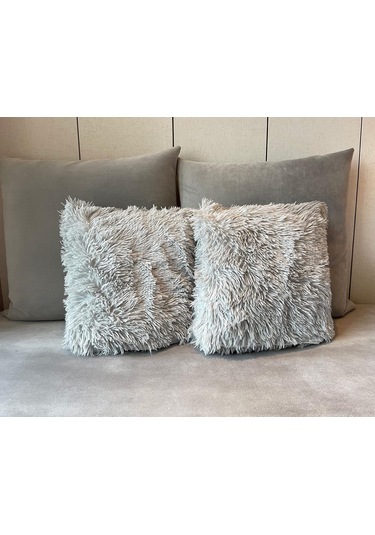 Monyee 2 Adet Plüsh Kumaş Yastık Kılıfı - Yumuşak, Isınabilir, Ev Dekorasyonu İçin Koltuk, Yatak, Pencere Oturma Alanı Uygun - 43x43 Cm Haki