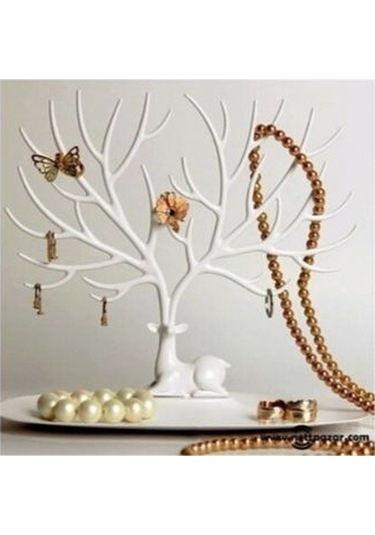 Larimar Geyik Tasarımlı Takı Standı Beyaz - 9001482702315lmr Çok Renkli