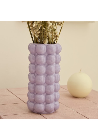 Karaca Home Rocco Silindir Vazo Lila 9,3 X 9,3 X 18 Cm Lila