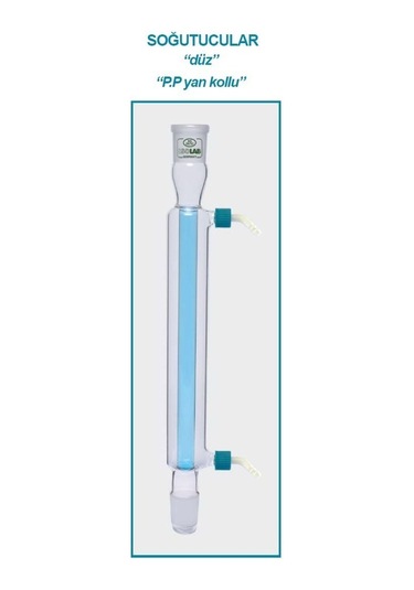 İSOLAB 033.12.160 soğutucu - düz - 160 mm - dişi:NS14/23 - erkek: