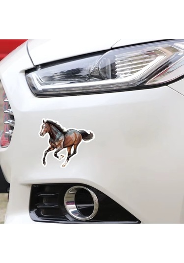 Koşan At Sticker Yapıştırması 2 Adet 14 Cm Ön Tampon İçin