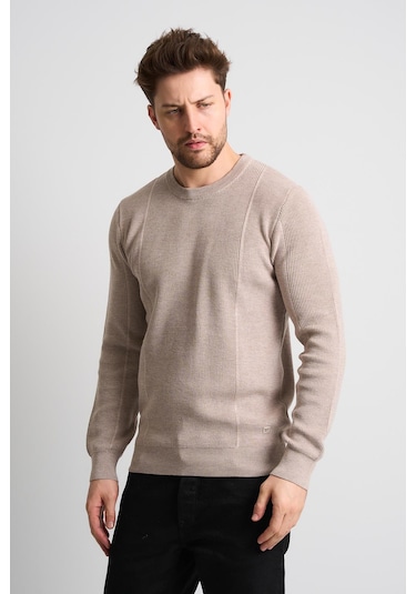 Alexandergardı Dokulu Siyah Triko Kazak Et-3633-t Sütlü Kahverengi