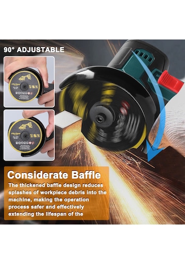 Reedark 3 İnç Taşlama Makinesi - Çok Amaçlı Kesme, Parlatma Ve Zımparalama İçin El Tipi Elektrikli Alet