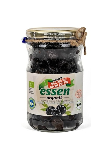 Essen Organik Yağlı Sele 261-290 KB Siyah Zeytin Cam 660 ML
