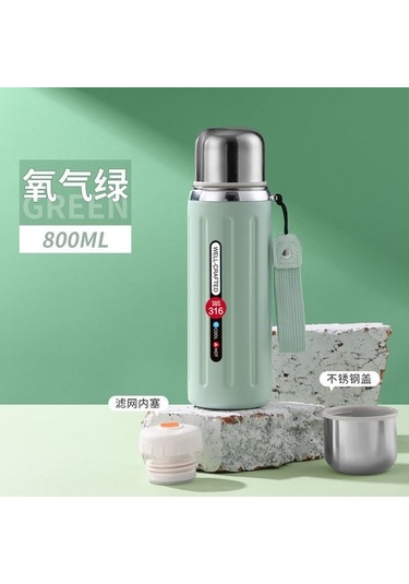 Tamamı Çelik 316 Paslanmaz Çelik Roma Termos Bardak Büyük Kapasiteli Çay Ve Su Ayrı Çay Bardağı Seyahat Su Isıtıcısı Ctg4ı7 Açık Yeşil