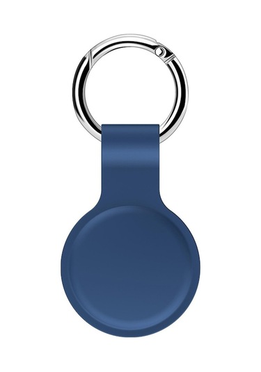 Mavi Airtag Kılıfı İçin Silikon Koruyucu Kol Kapağı Anahtarlık Airtags-tracker Mavi