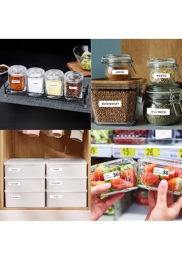 Dofolink Q30 Yazıcı İçin Aımo Dcp1430-210 Suya Dayanıklı Etiketler, 14mmx30mm Beyaz, 210 Adet/rulman 1 Rulo