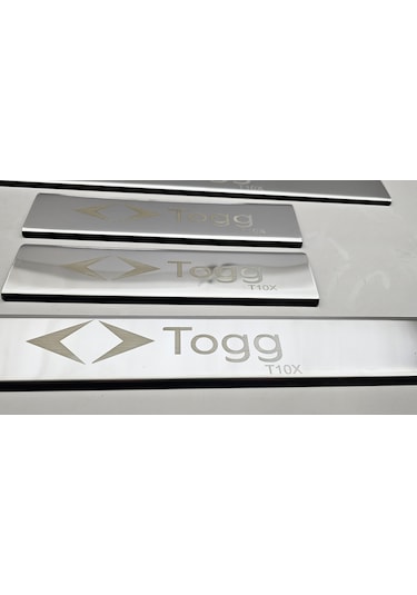 Togg T10x Krom Lazer Yazılı Kapı Eşiği
