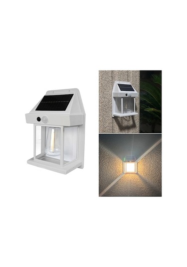 Bahçe Aydınlatma Güneş Enerjili Dış Mekan Tungsten Duvar Lambası 3 Mod Vücut Algıla Dayanıklı Bahçe Villa Bahçe Ayd. 52774881