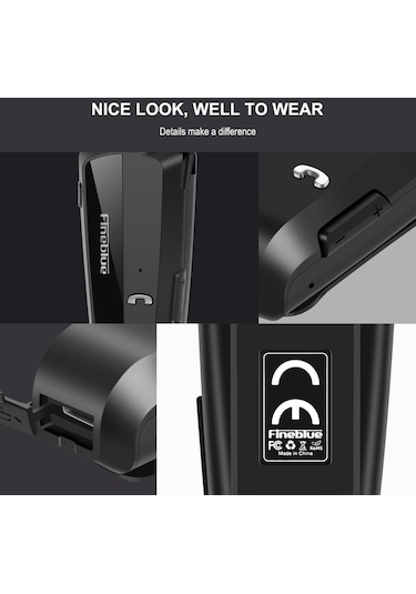 Hallow Fineblue F990 Business Bluetooth 5.0 Kablosuz Kulak İçi Kulaklık